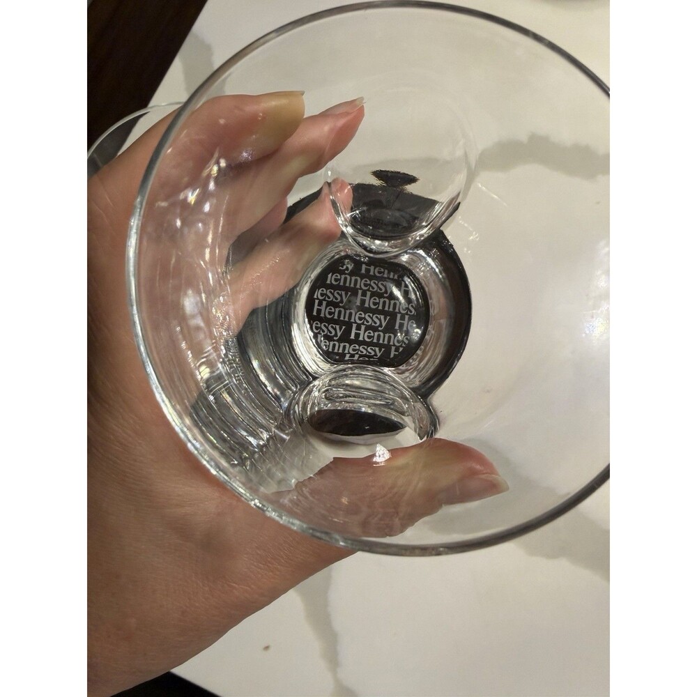 Hennessy Cognac Gold Splash Glasses - Speckled Thumb Print - SET OF 2